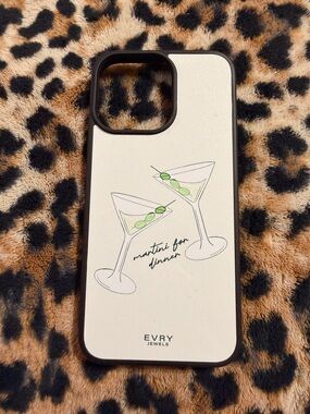 EVRY JEWELS IPHONE 15 Pro Max Martini For Dinner Phone Case